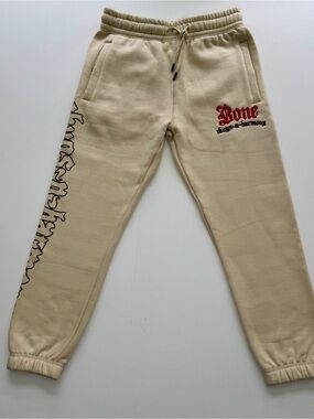 Bone Thugs-N-Harmony Beige Graphic Jogger Pants